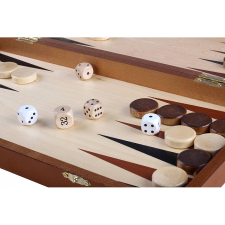 SZACHY + BACKGAMMON + Warcaby  40,5 cm